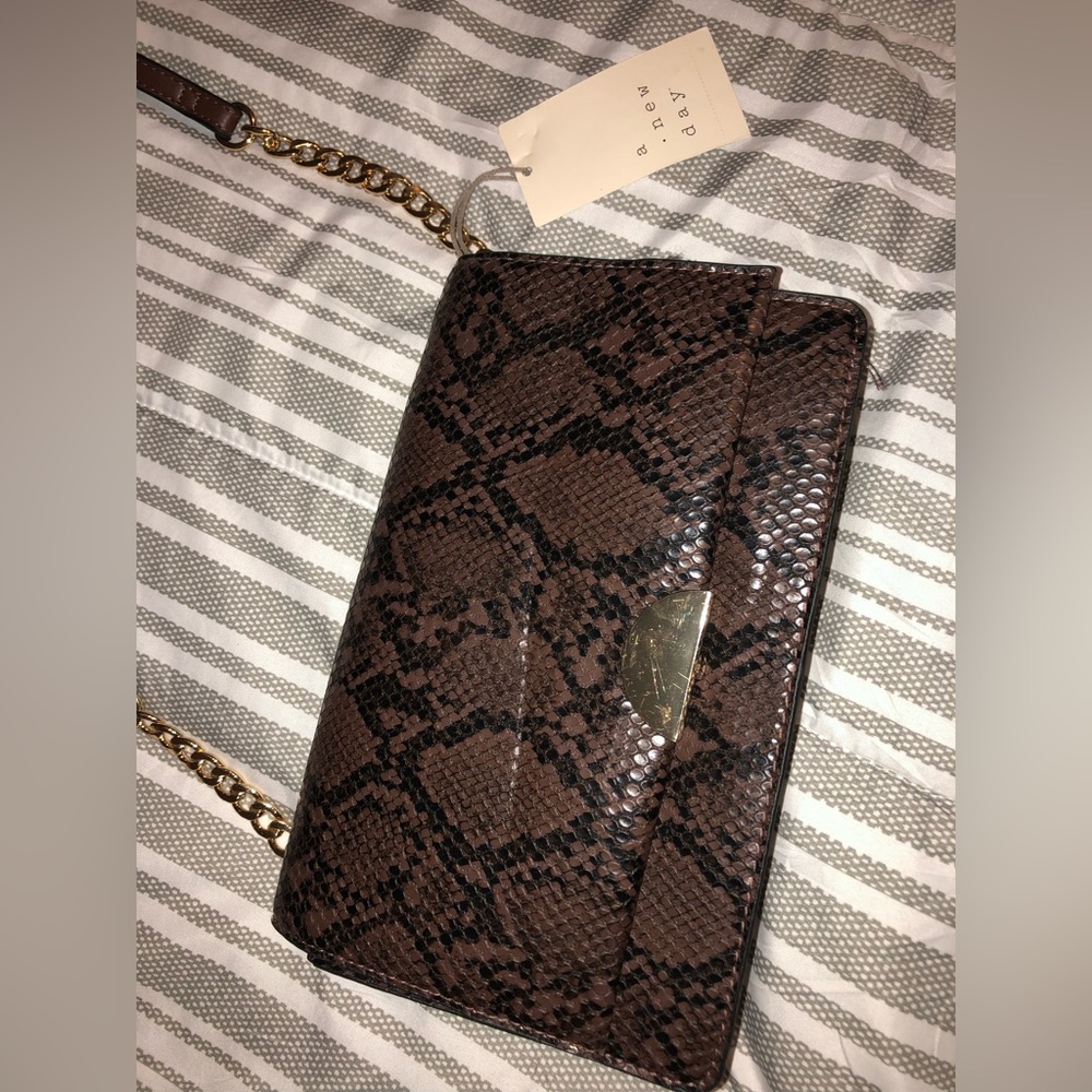 Snake print purse